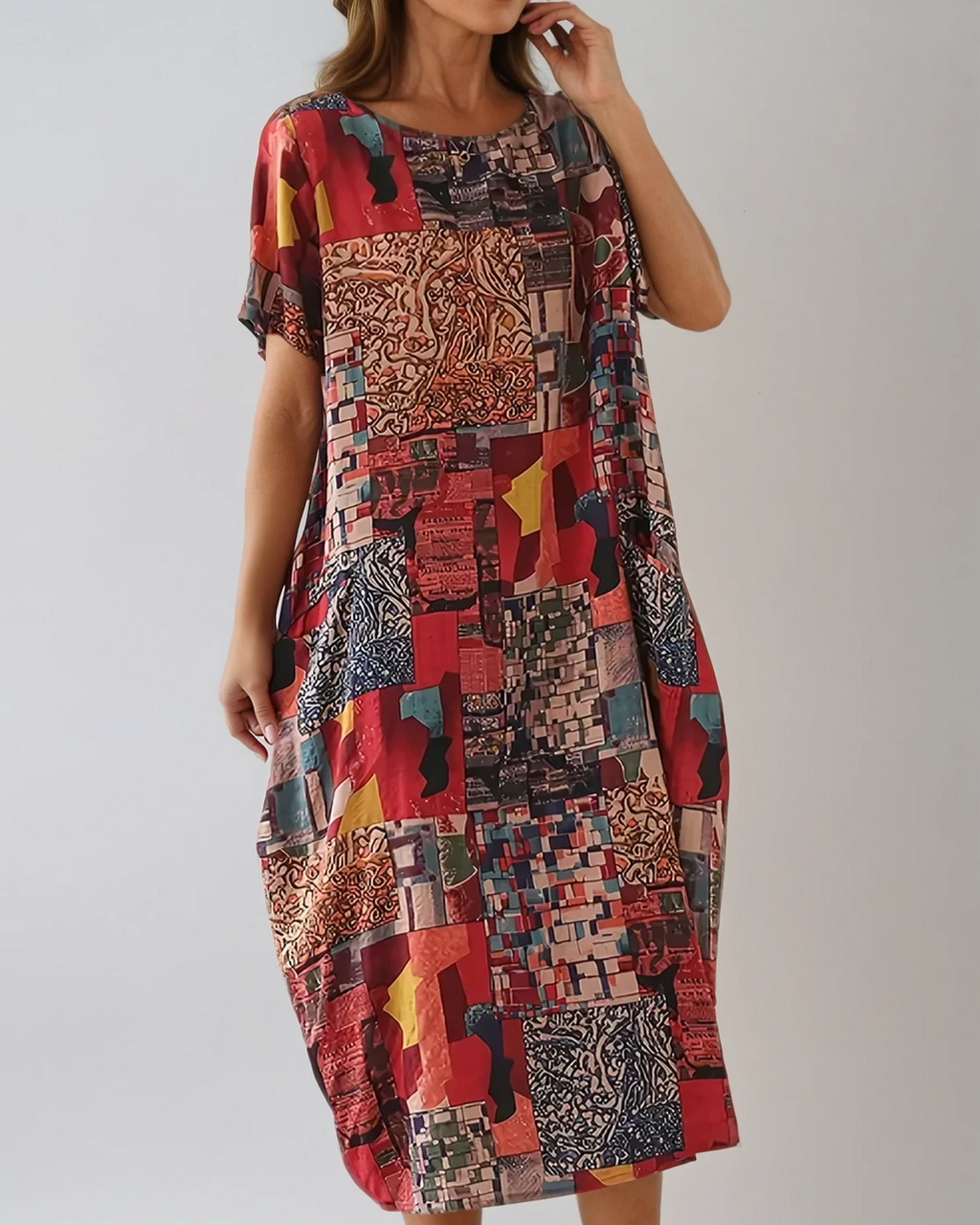Tribal Linen Maxi Dress
