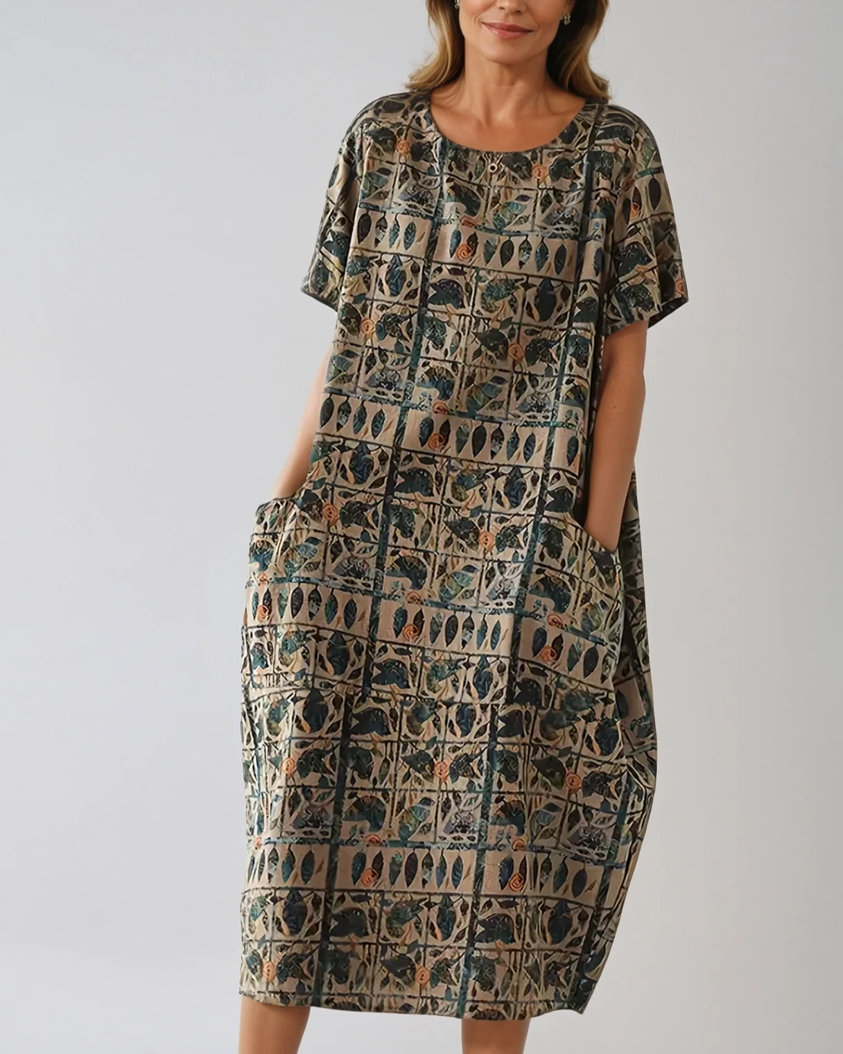 Tribal Linen Maxi Dress