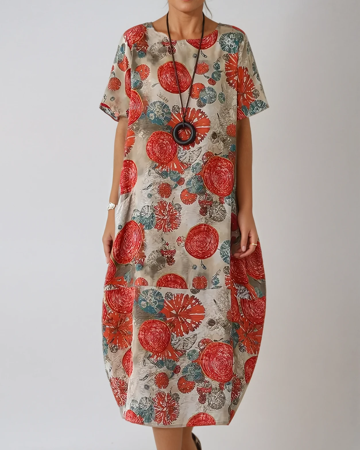 Tribal Linen Maxi Dress