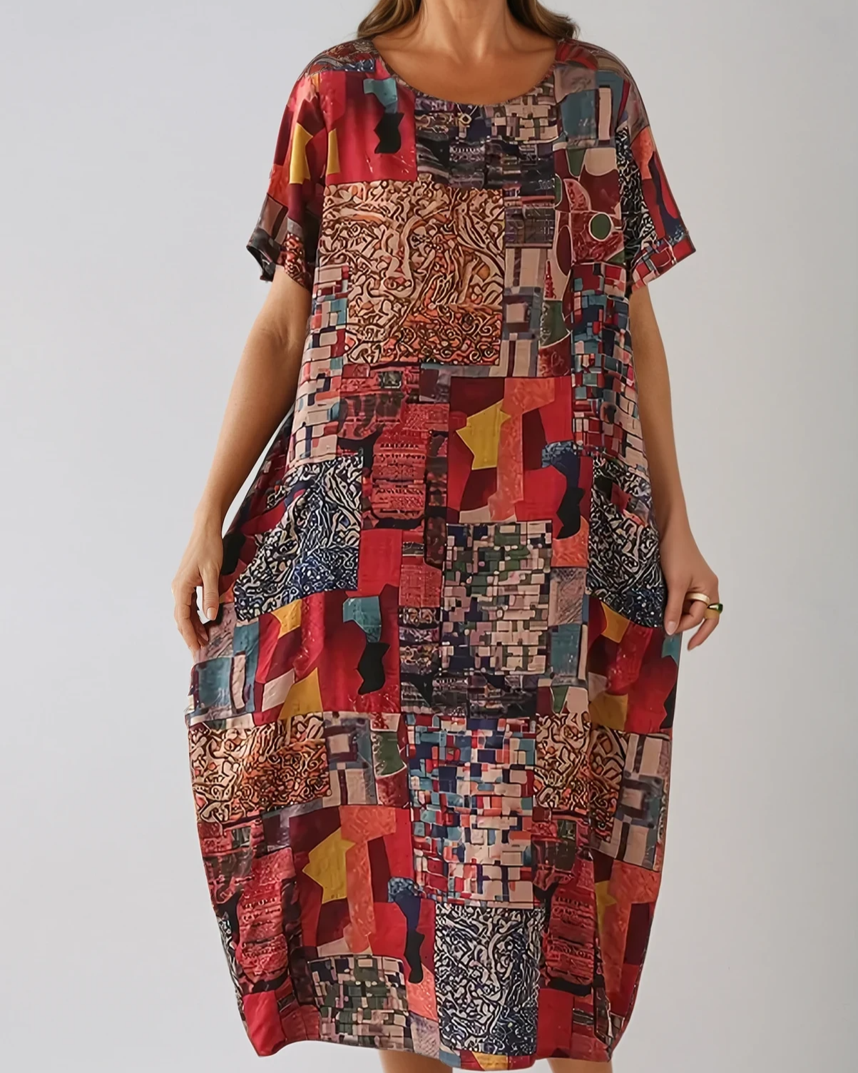 Tribal Linen Maxi Dress
