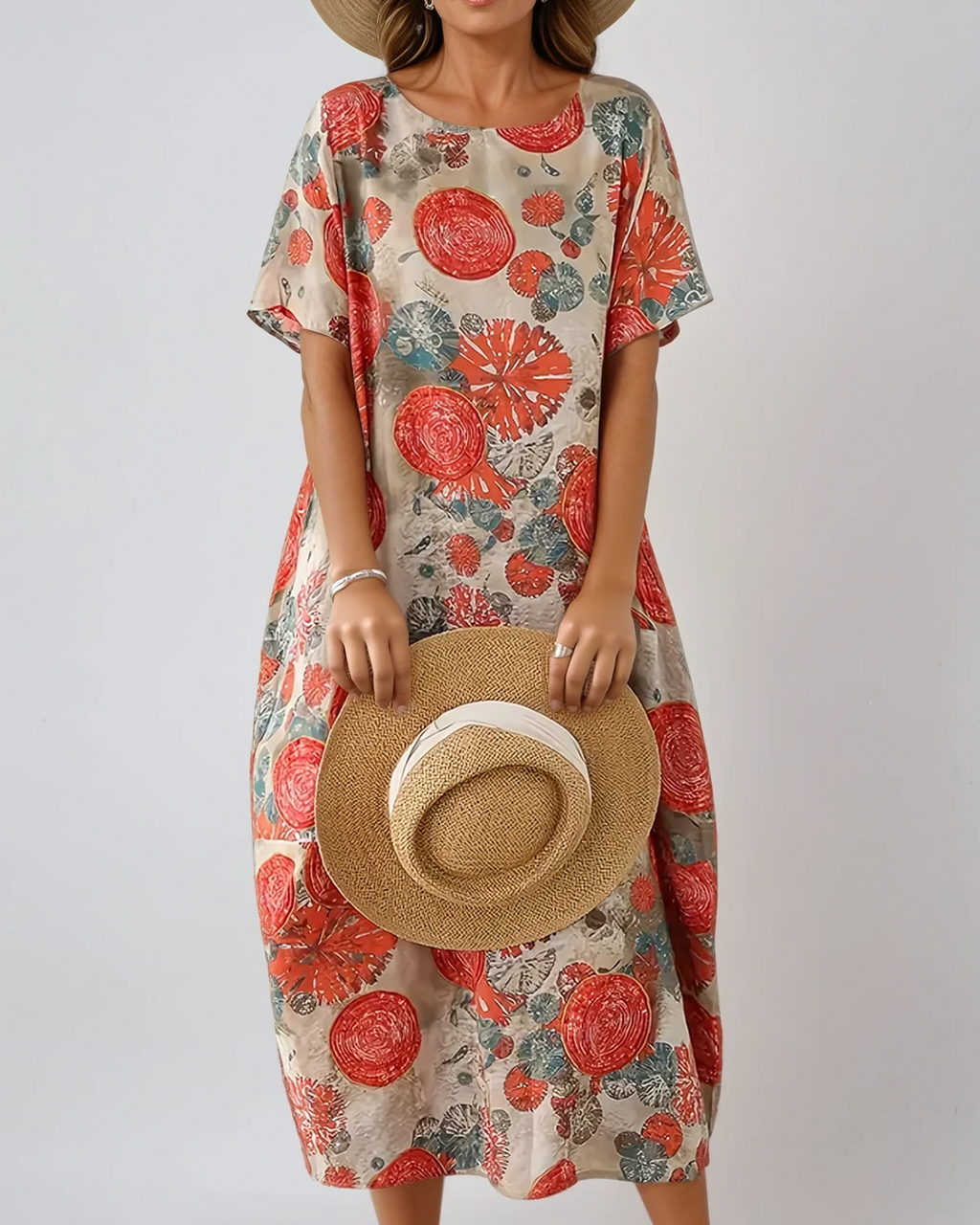 Tribal Linen Maxi Dress