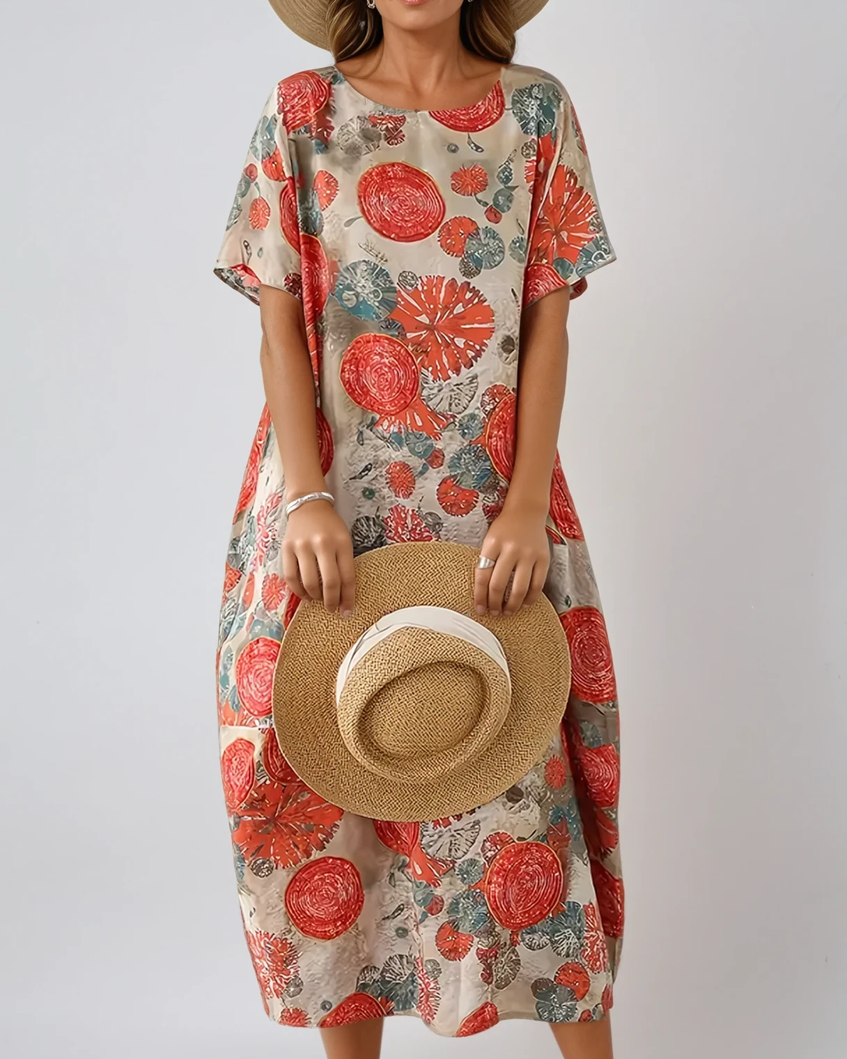 Tribal Linen Maxi Dress