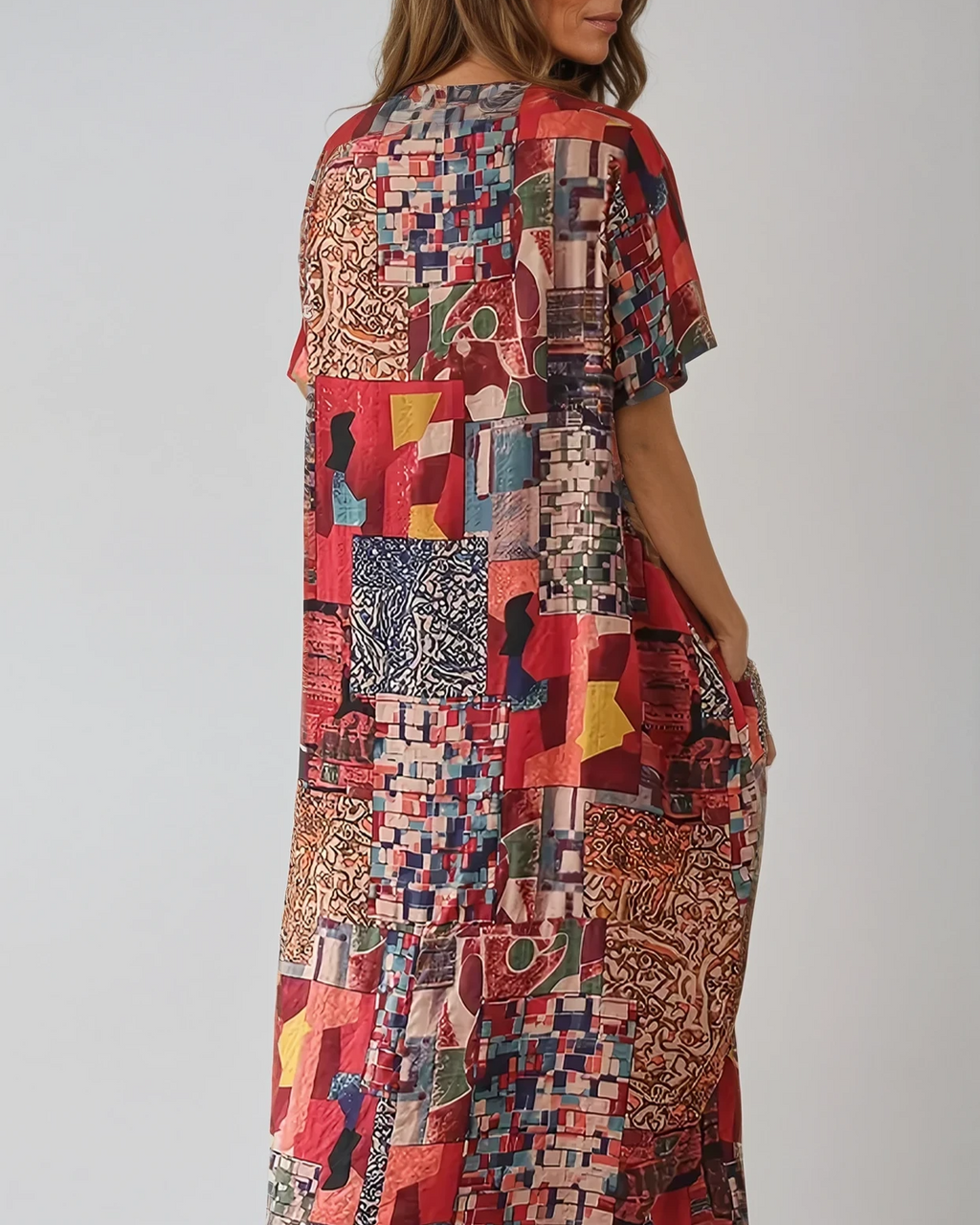 Tribal Linen Maxi Dress