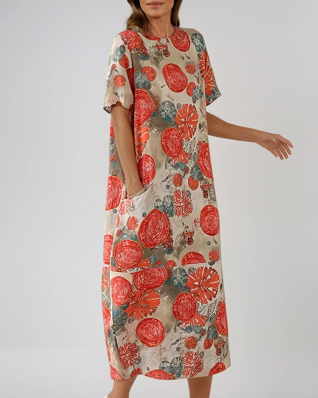 Tribal Linen Maxi Dress